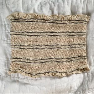 Crop Ruffle Tube Top